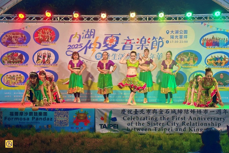 A lively performance by St. Christopher’s Dance Ensemble at the 2025 Neihu Midsummer Music Festival.