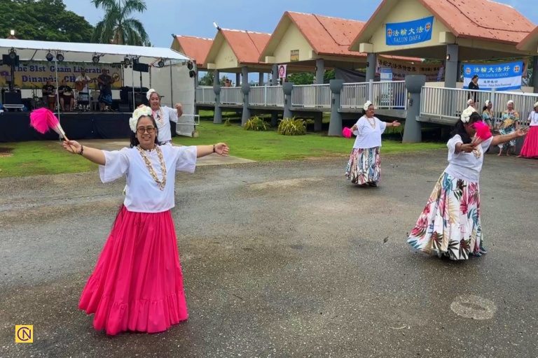 A Chamorro traditional dance performed at the Chamorro Market in celebration of Guam’s 81st Liberation Day.