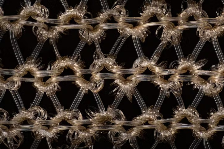 Synthetic fibers don't shrink as much as natural ones.