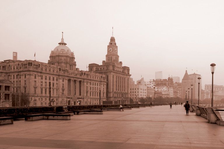 The Bund in Shanghai in the morning.