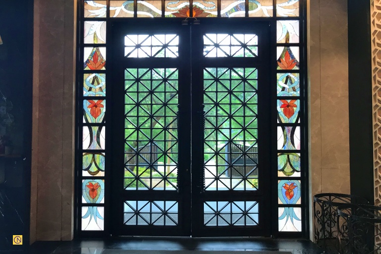 The elegant entrance of Pine Garden Restaurant.