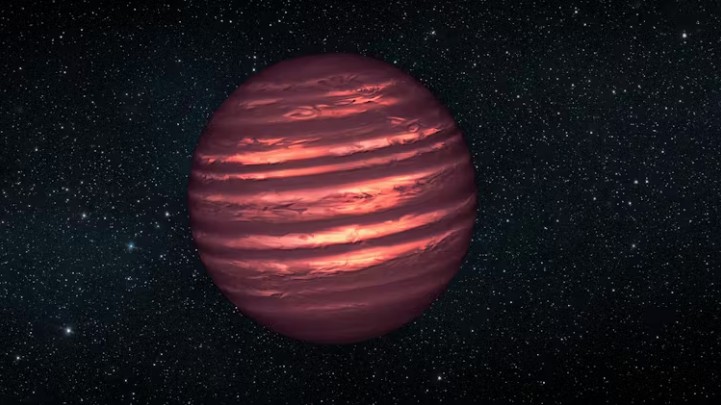 An artist’s impression of a brown dwarf.