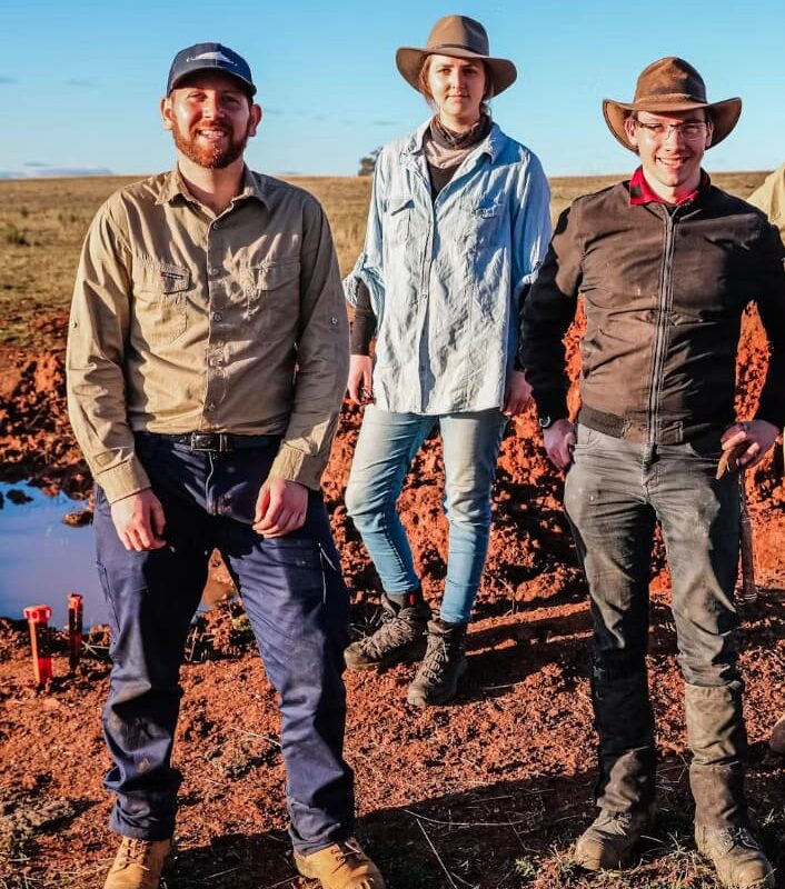 Australian Museum Research Institute researchers Matthew McCurry, Tara Djokic, and Patrick Smith (left to right), 3 of 15 co-authors who collaborated on this study published in Gondwana Research.