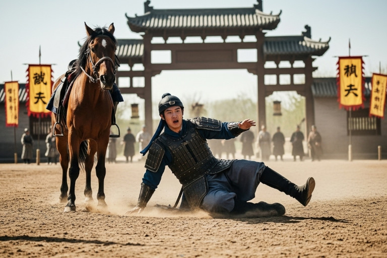 He fell from his horse and injured his back, this unlucky accident erasing years of effort and ending his hopes in an instant.