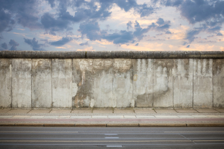 The Berlin Wall became the backdrop for a global verdict on communist rule.