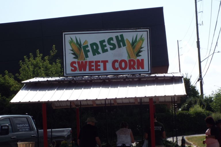 Corn farm stand.