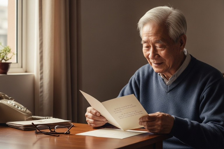 A single handwritten card revealed the child who understood gratitude — and the one the elderly man chose to continue supporting.
