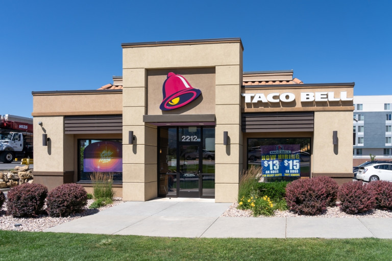 A Taco Bell restaurant.