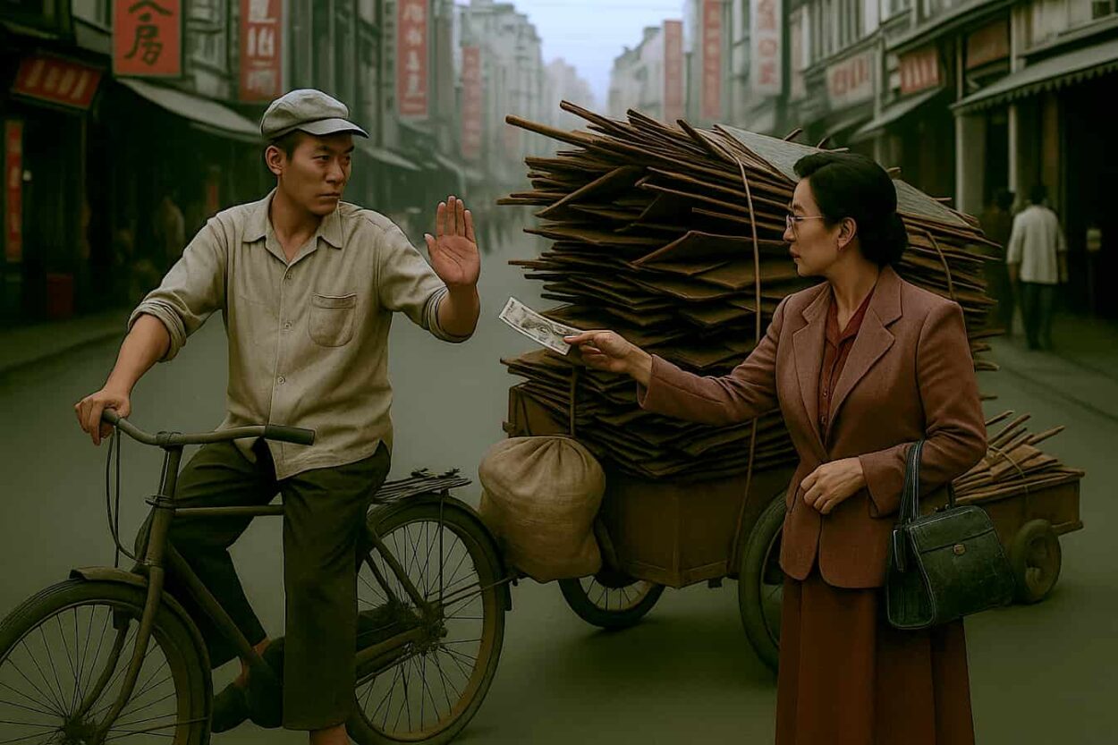 The modern Wu Xun, was motivated by a good cause to collect what others throw away and reuse it to build schools, he rejected donations. 