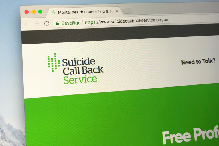 Australian website offering a call-back service focused on suicide prevention.