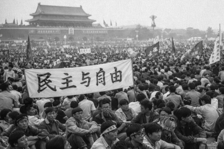 Decades after defying Mao Zedong, Wang returned to Tiananmen Square to support a new generation of students, only to witness the government crush dissent with military force once again.