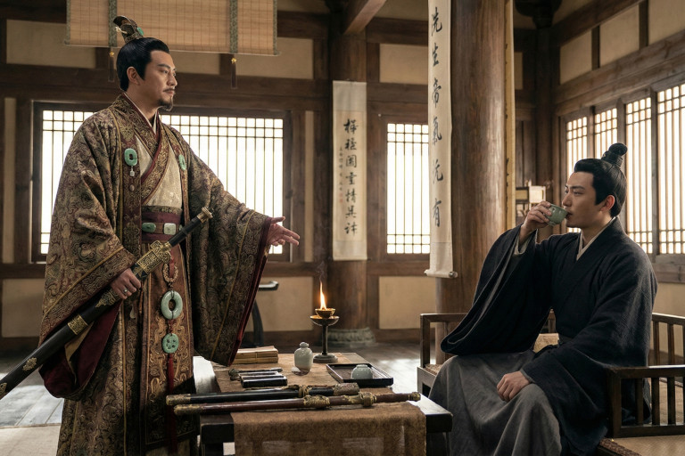 AI-generated image of a wealthy ruler during China's Warring States period trying to show off his riches.