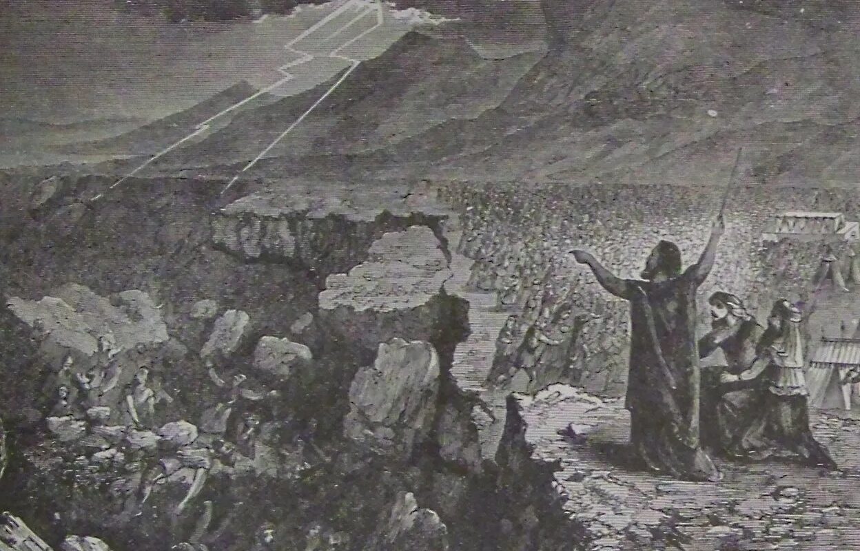 The destruction of Korah, Dathan, and Abiram, detailed in Numbers 16 of the Bible, describes a divine judgment where the Earth opened and swallowed them, their households, and possessions alive for their rebellion against Moses and Aaron's divinely appointed leadership, with 250 other followers consumed by fire for offering unauthorized incense, serving as a stark warning against pride, envy, and challenging God's ordained authority.