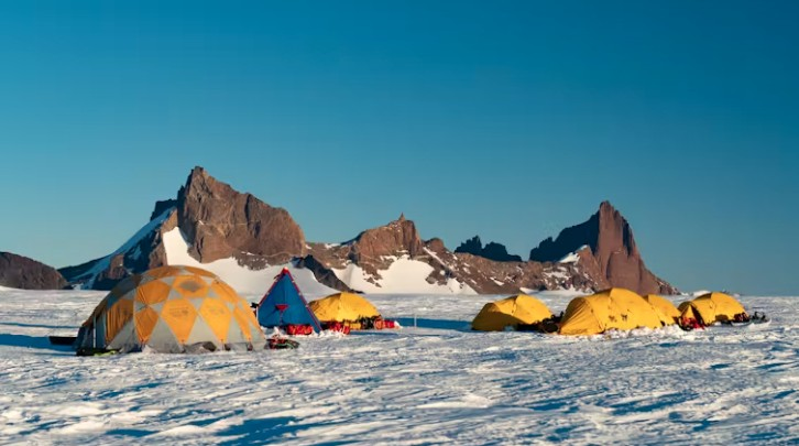 Field camp in Dronning Maud Land, Antarctica.