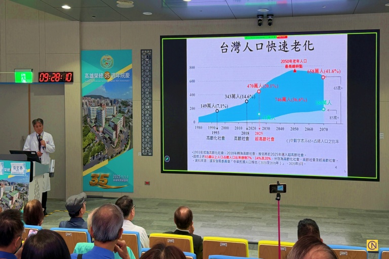 KVGH Vice Superintendent Lin Yu-Te noted that Taiwan is facing significant challenges related to population aging.