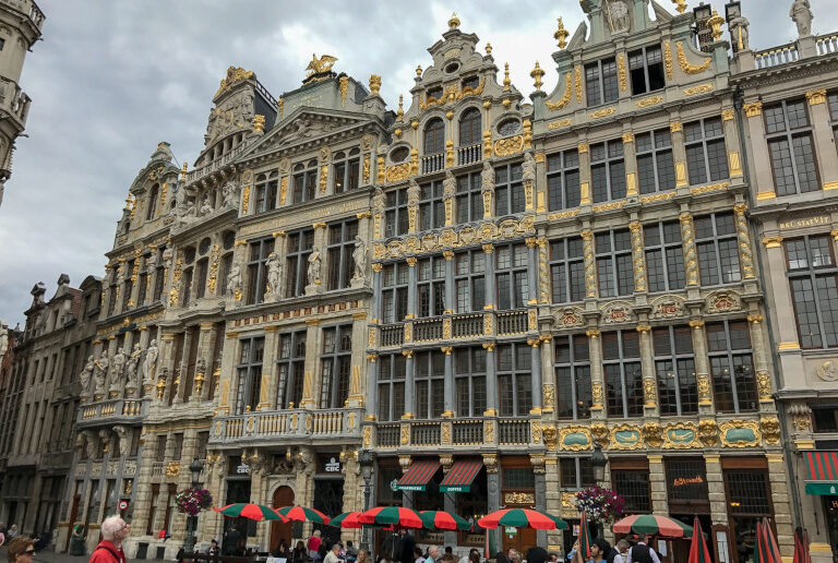 Ornate buildings of the Grand-Place, Brussels, Belgium.