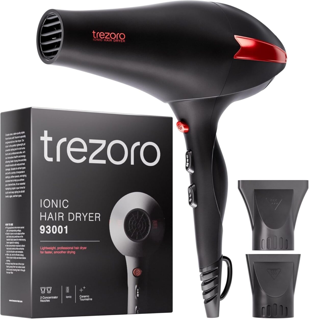 Although theory does support the claim that negative ions might neutralize the electrostatic charge of positively charged hair, in practice, the amount of ionization generated by the ionic hairdryers is very small because they’re limited by the voltage applied (typically 1,600V). 