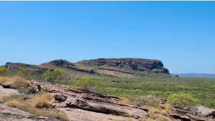 Layers of 1.7 billion-year-old sedimentary rocks, Kakadu National Park, Northern Territory.