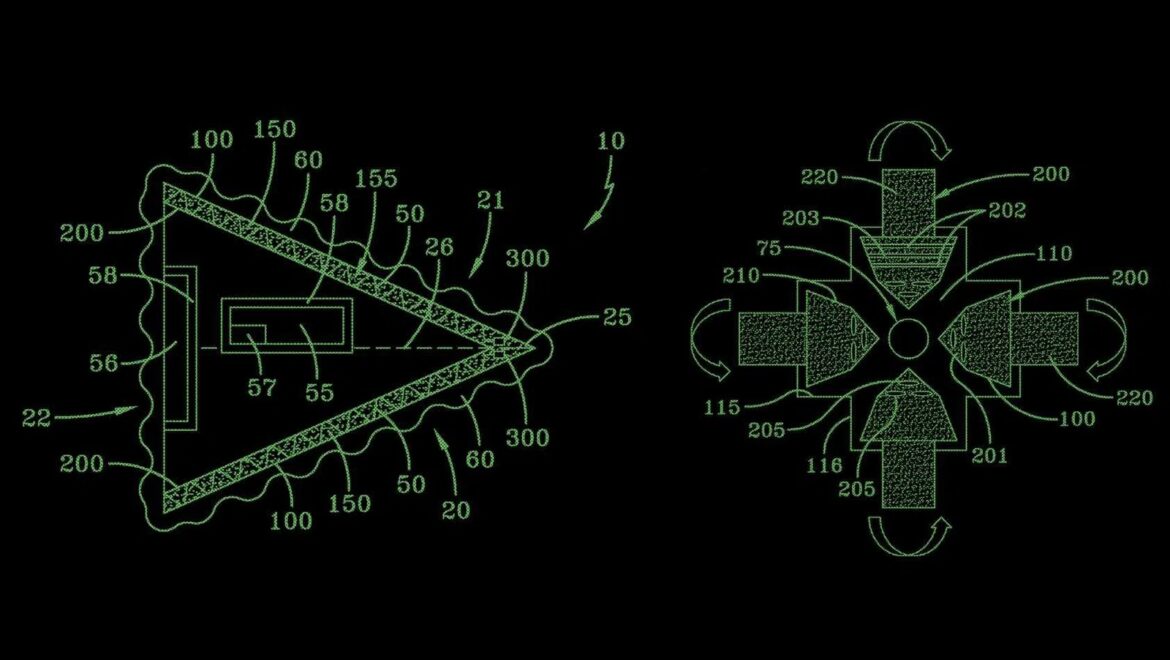 Patent for a hybrid aerospace-undersea craft.
