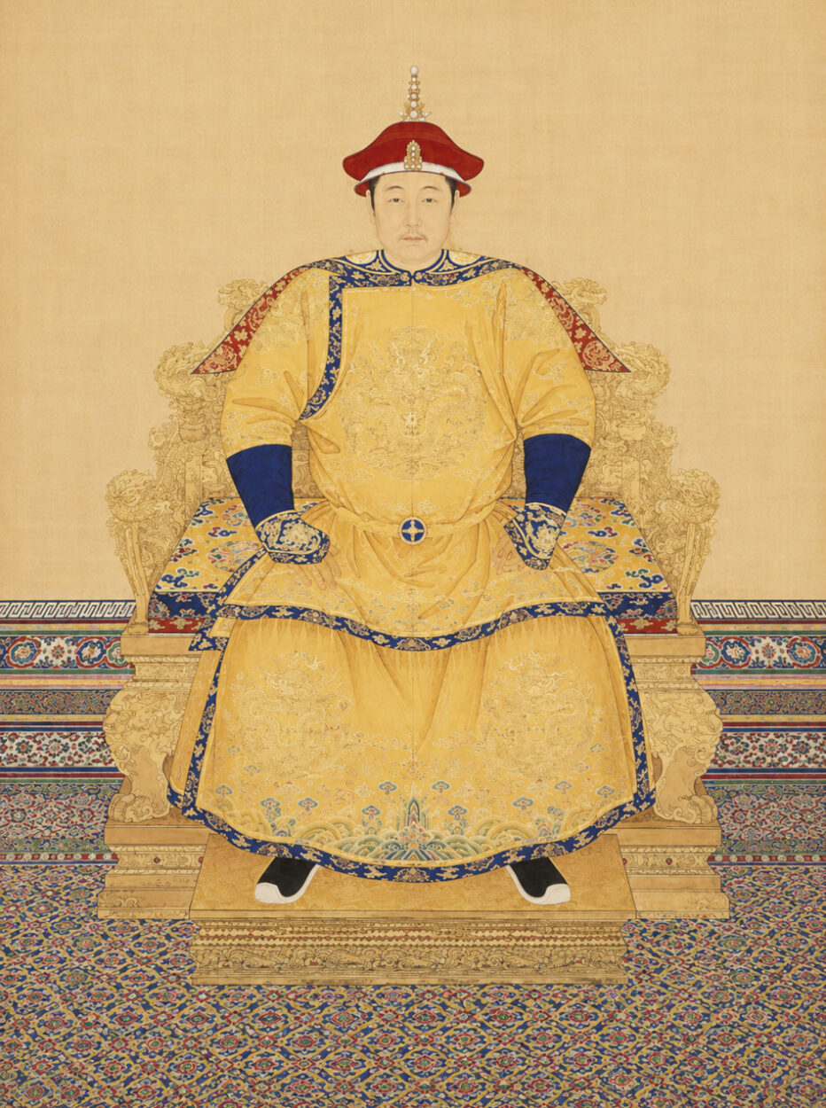 Portrait of Shunzhi Emperor of the Qing Dynasty.