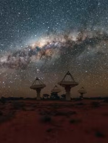 The ASKAP radio telescope at Inyarrimanha Ilgari Bundara,listening for signals.
