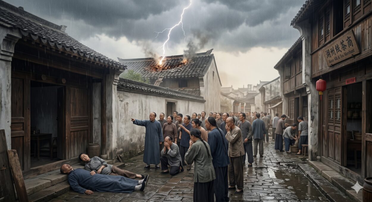 During a suffocatingly hot June, a sudden and terrifying thunderstorm rolled over the city. A jagged bolt of lightning pierced the sky, striking the couple’s home and instantly killing them both.