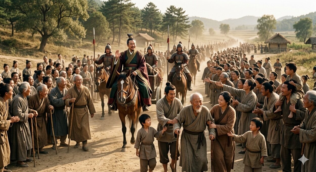 When he was still about 50 kilometers from Xue City, the people of Xue came out in full force.