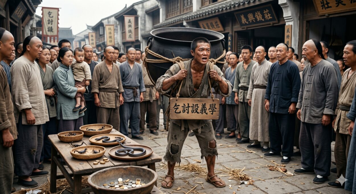 To establish a school, beggar Wu Xun not only begged for money, but also took on the most grueling and exhausting forms of labor.