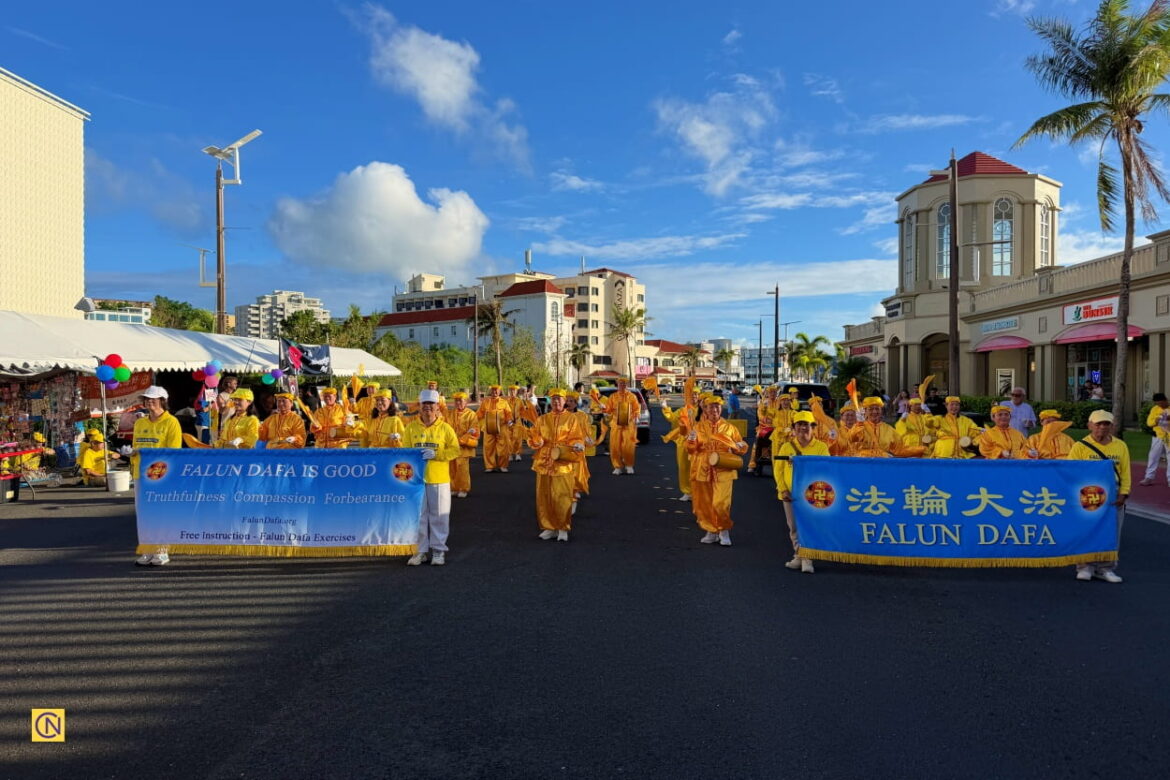 Taiwan's Falun Dafa Waist Drum Team Shines at Guam Liberation Day Celebration.