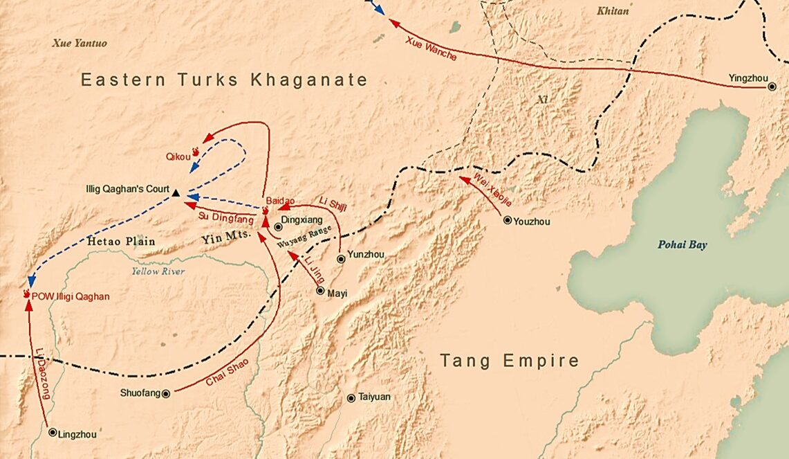 Tang Dynasty's campaign against the Eastern Turks in 630 under Li Jing's command.