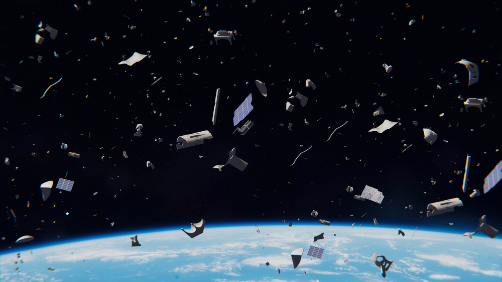 Space junk is everything in Earth orbit that doesn’t have a purpose. It includes discarded rocket bodies, defunct and broken satellites, and fragments down to nanoparticle size. There are 36,000 pieces of junk larger than 10 centimeters and tens of millions of smaller pieces and particles.