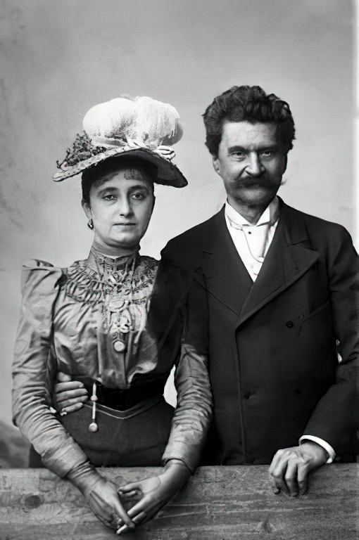 Johann und Adele Strauss in Bad Ischl, Austria, 1895.