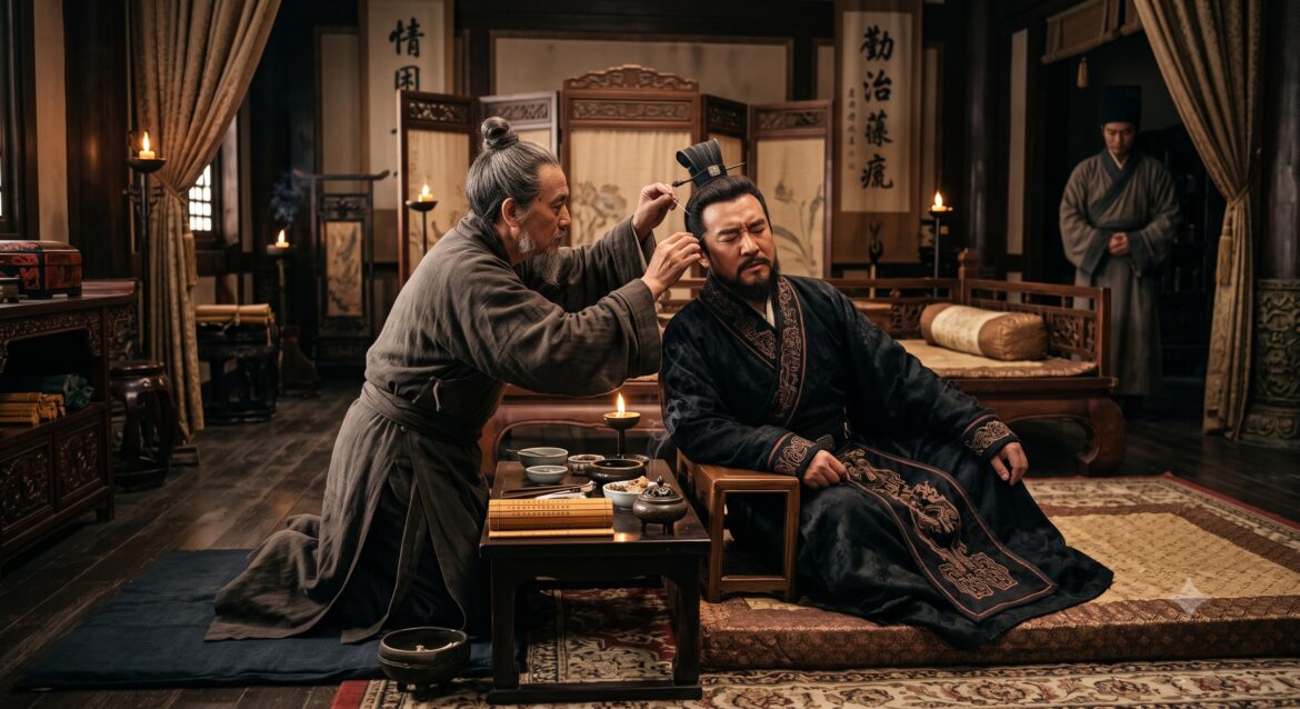 Hua Tuo treating Cao Cao.