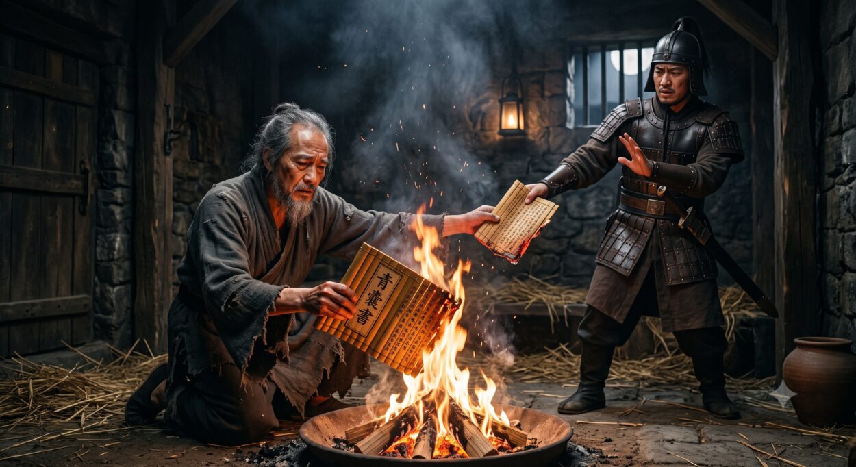 According to historical accounts, before his death, Hua Tuo compiled his life's medical knowledge into a book known as the Qing Nang Shu (Blue Bag Book), hoping that it would be preserved for future generations. However, the prison guard who was offered the manuscript feared the consequences of accepting it and refused. Hua Tuo then burned the book, and so much of the medical knowledge it contained was lost.