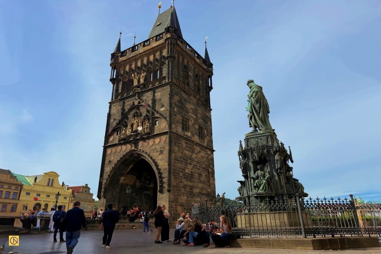 Old Town Bridge Tower, marking the eastern end of Charles Bridge in Praque.