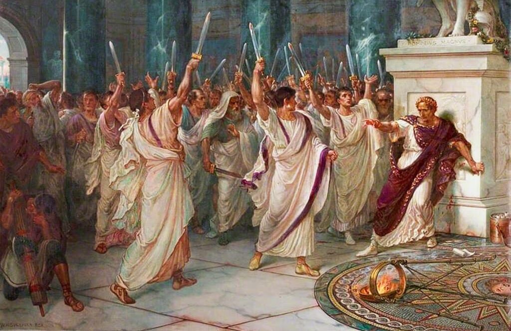 'The Assassination of Julius Caesar' by William Holmes Sullivan, c. 1888