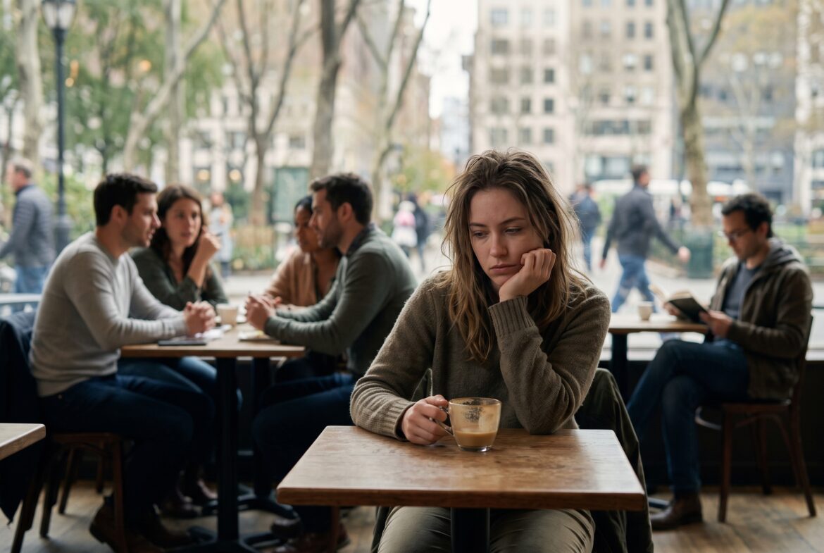A young woman drained of energy.
