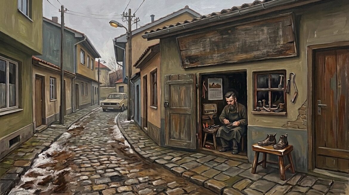 A shoe repair shop.