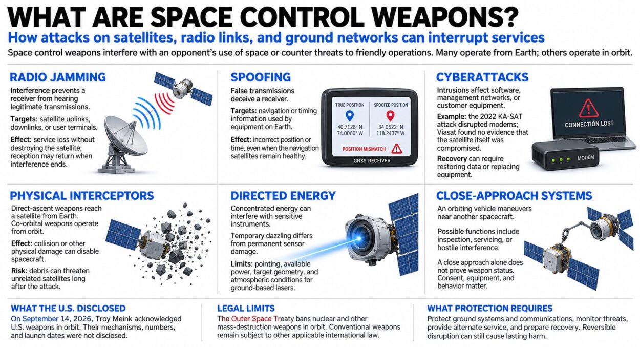 Space control weapons.