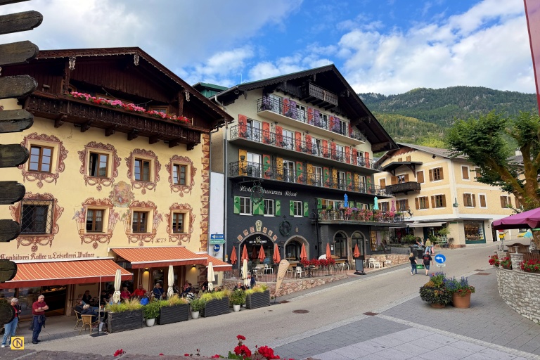 Strolling through St. Wolfgang reveals colorful buildings, charming inns, and inviting cafés. in Austria.
