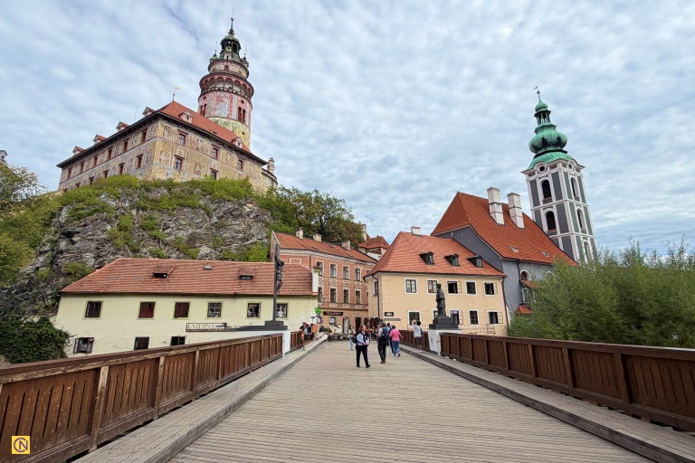 Barber Bridge spans the Vltava River in Český Krumlov.