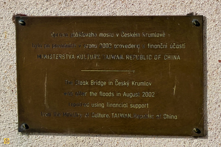 Plaque on the Cloak Bridge. 