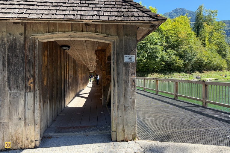 Historic water-gate bridge at Lake Königssee.