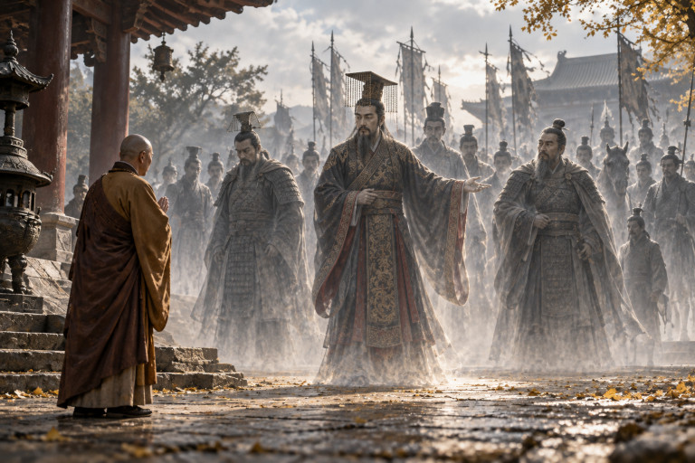 In an ancient Buddhist account, the monk Daoying encountered the spirits of King Zhuangxiang, Bai Qi, and Wang Jian, whose punishment for killing had not yet ended.