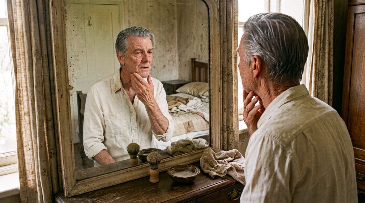 When he looked in the mirror again, he saw a handsome, capable face staring back.