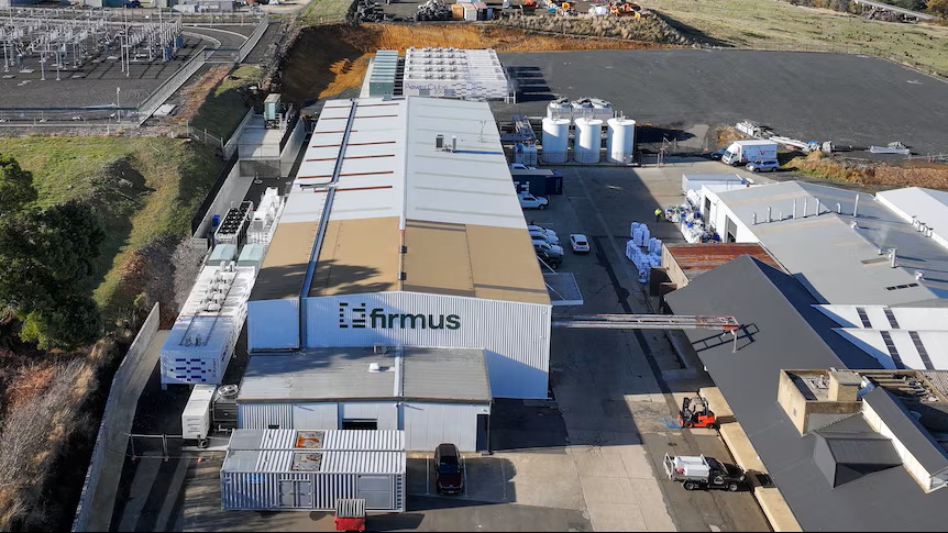 The Firmus Technologies site in St Leonards, Launceston. Its data centers require a lot of energy, and expansion plans have been described as ambitious.